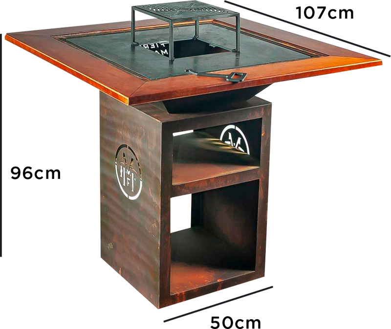 CHURRASQUEIRA HELL COM MOLDURA PERSONALIZADA