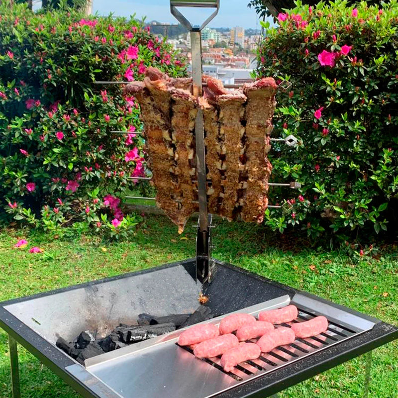 Estaca 4 Espetos e Catraca em Aço Inox