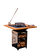 COMBO 14 - CHURRASQUEIRA HELL + ESTACA + PORTA ESPETINHO + TÁBUA P
