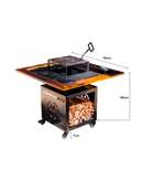 CHURRASQUEIRA BARN AÇO CORTEN COM MOLDURA PERSONALIZADA