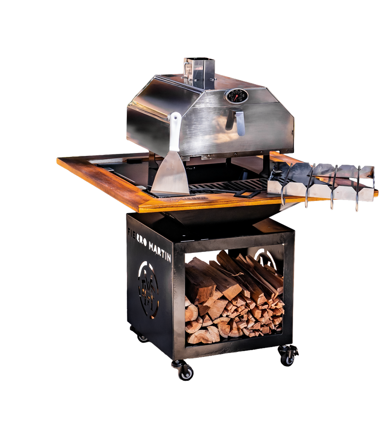 COMBO 9 - CHURRASQUEIRA BARN COM MOLDURA PERSONALIZADA + FORNO + PORTA ESPETINHO