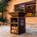 COMBO 8 - CHURRASQUEIRA HELL COM MOLDURA PERSONALIZADA + ESTACA