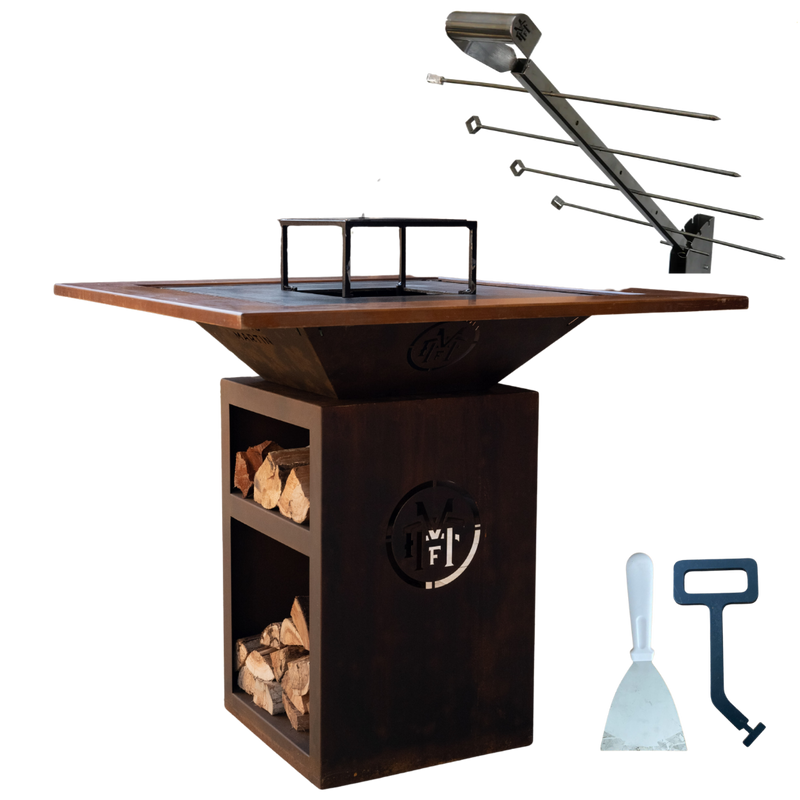 COMBO 8 - CHURRASQUEIRA HELL COM MOLDURA PERSONALIZADA + ESTACA