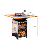 CHURRASQUEIRA HELL ESMALTADA COM MOLDURA PERSONALIZADA