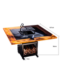 COMBO 7 - CHURRASQUEIRA BARN COM MOLDURA PERSONALIZADA + ESTACA + VARAL ALTO + PORTA ESPETINHO + TAMPA