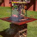 COMBO 7 - CHURRASQUEIRA HELL COM MOLDURA PERSONALIZADA + ESTACA + VARAL ALTO + TAMPA